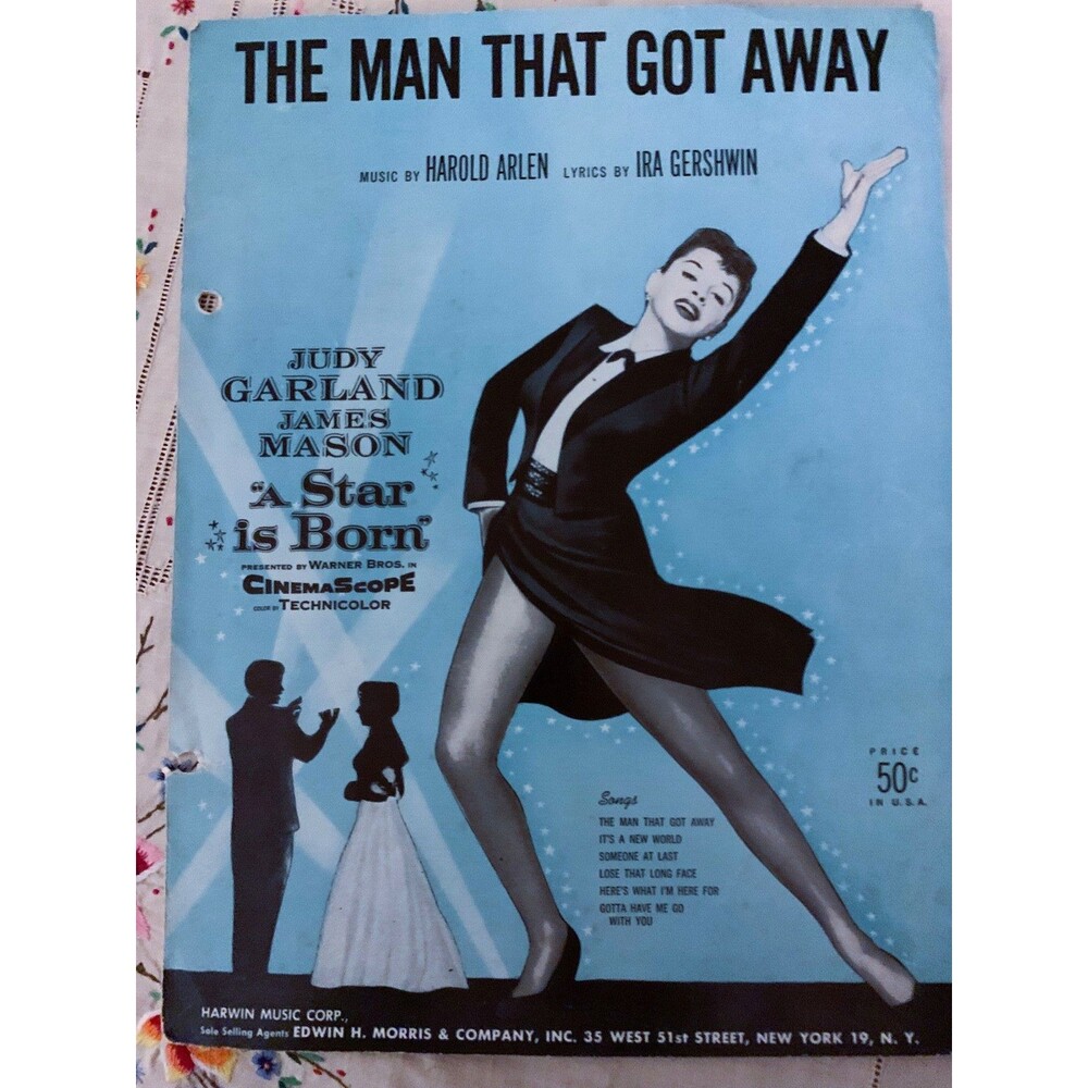 THE MAN THAT GOT AWAY Judy Garland A Star Is Born 1954 Sheet Music Harold Arlen